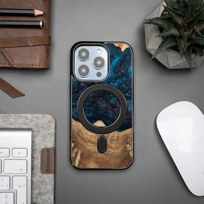 Wood Back Cover Navy Blue (iPhone 14 Pro)