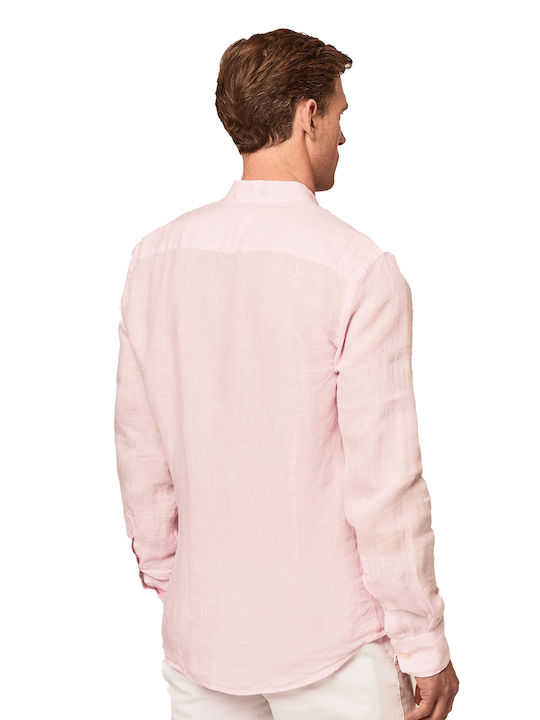 Hackett Men's Shirt Long Sleeve Pink