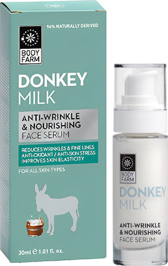 Bodyfarm Donkey Milk Moisturizing & Anti-aging Serum Face with Donkey Milk & Peptides for Nourishment 30ml