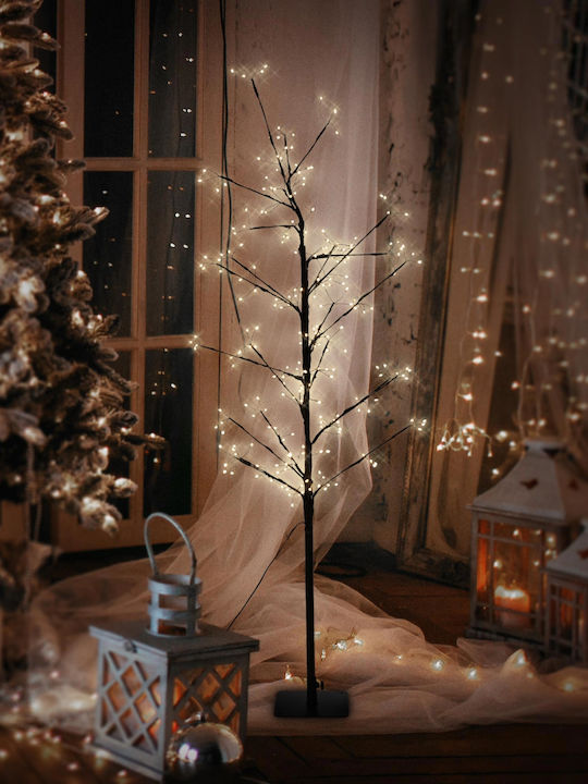 Beleuchtet Weihnachtsdekoration Baum Natürliches Erscheinungsbild 240cm Für den Außenbereich Elektrisch Braun