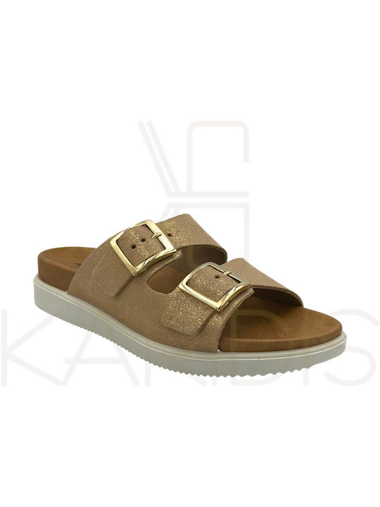 Imac Leather Women's Flat Sandals Anatomic Beige/Ecru