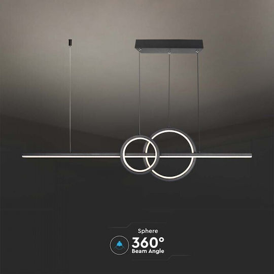 V-TAC Designer Pendant Light Black Rail 91.5x21.5cm