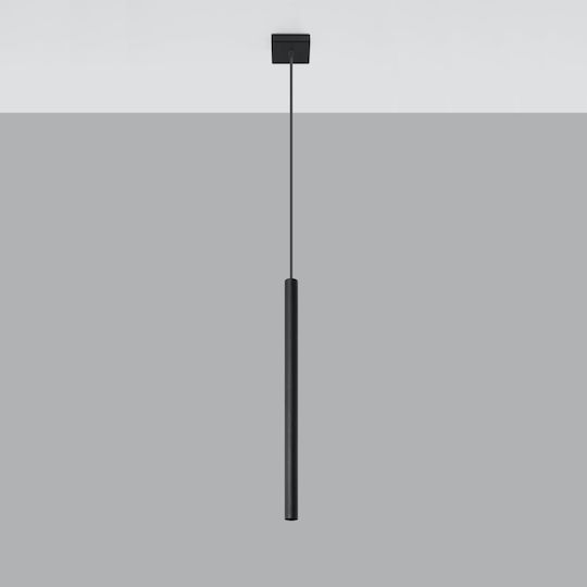 Sollux Pastelo 1 Κρεμαστό Φωτιστικό Μαύρο με Ντουί G9 8x8x100εκ.