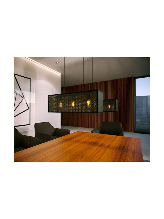 Eglo Sallicano Pendant Light Three-Light for Socket E27 Black