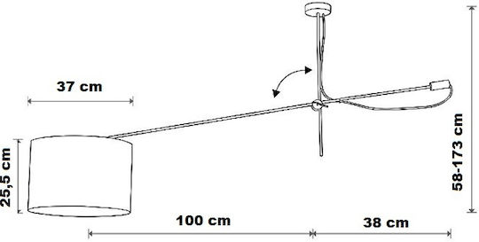 Nowodvorski Viper Hängelampe Weiß mit Fassung E27 37cm.