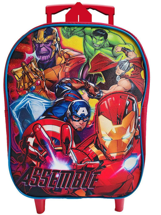 Avengers Σχολική Τσάντα Τρόλεϊ Νηπιαγωγείου Πολύχρωμη