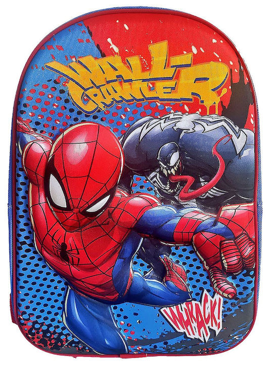 Spiderman School Bag Backpack Kindergarten Multicolored