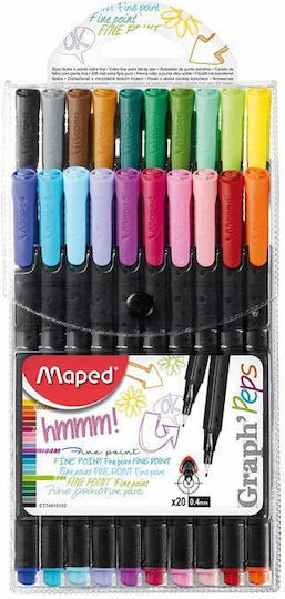 Maped Graph'Peps Zeichenmarker 0.4mm Mehrfarbig 20Stück