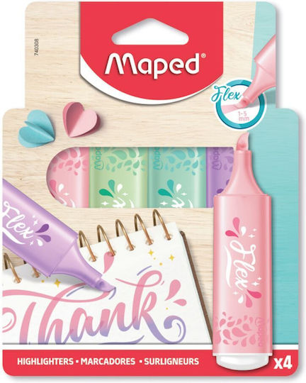Maped Маркери за Подчертаване 1мм Многоцветен 4бр