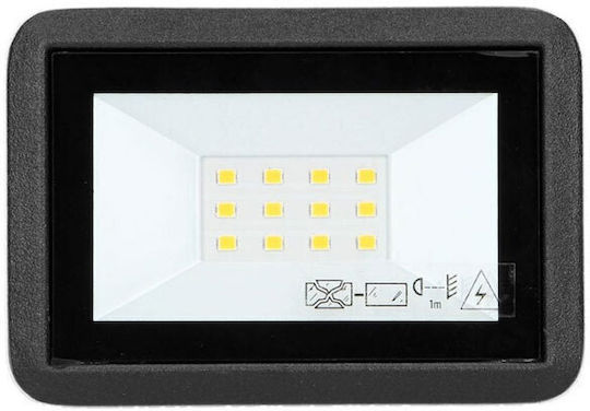Redled 6153 Водоустойчив Слънчев LED Прожектор 10W Неутрално Бяло 4000K с Motion Sensor IP65