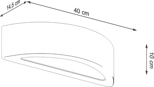 Sollux Atena Lamp Wall Gray 40x38x20.5cm