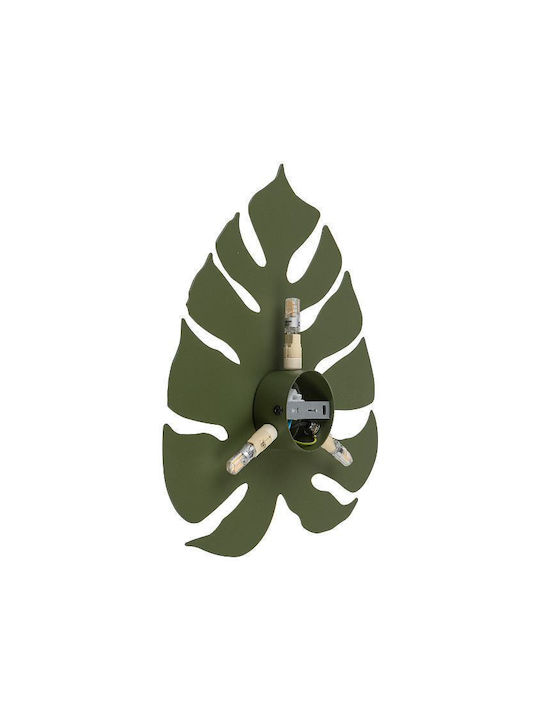 TK Lighting Monstera Modern Leuchte Wand mit Fassung G9 Grün 35.5x35x4.5cm