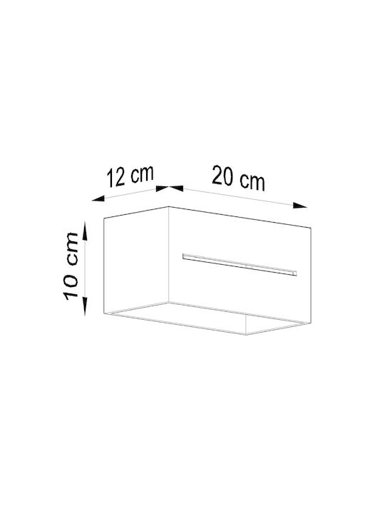 Sollux Lobo Maxi Осветително тяло За стена Сив 31x14x14см.