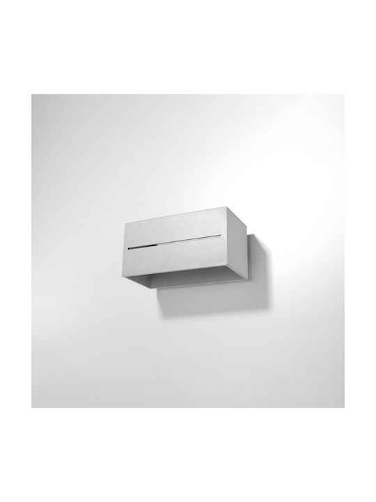 Sollux Lobo Maxi Modern Lamp Wall with Socket G9 Gray 31x14x14cm