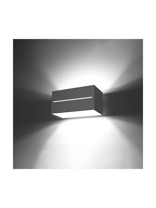 Sollux Lobo Maxi Modern Lamp Wall with Socket G9 Gray 31x14x14cm