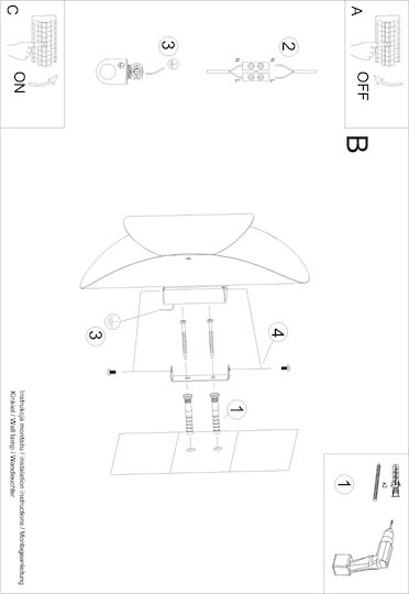 Sollux Tear Modern Lamp Wall with Socket G9 White 10x15x14.5cm