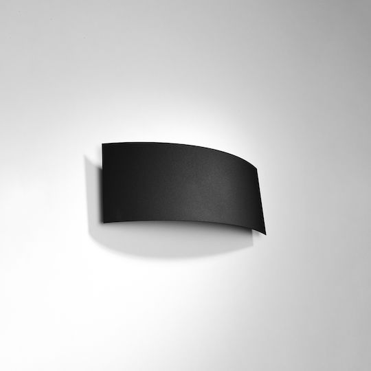 Sollux Magnus Modern Lamp Wall with Socket G9 Black 15x15x10cm
