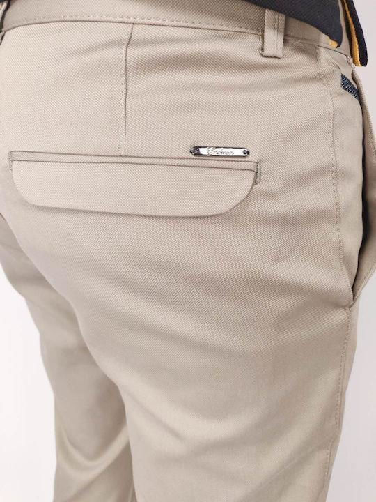 Endeson Fashion Pantaloni pentru bărbați Chino cu Croială Slim Lifht Beige