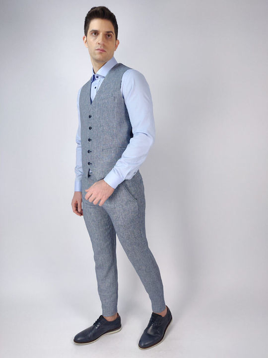 Pantaloni cu Croială Slim Albastru