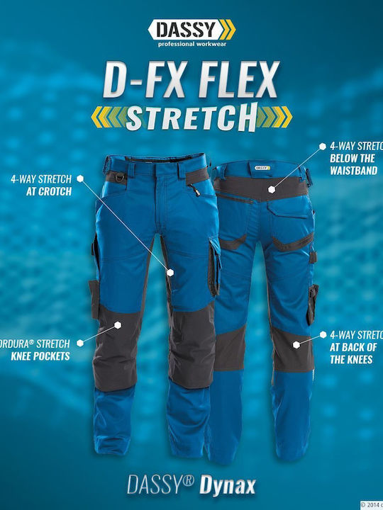 Dassy Workwear Dynax Παντελόνι Εργασίας Γκρι