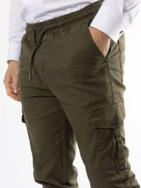 Hose Cargo Elastisch Khaki