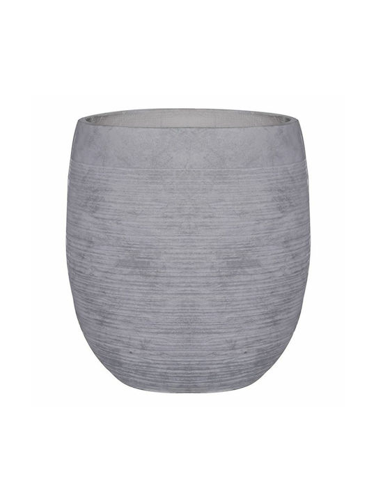 Woodwell Γλάστρα Τσιμεντένια Light Grey Wash 48x48x52εκ.