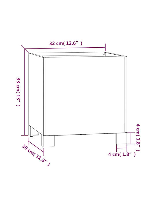 vidaXL Set 2 Metallische Kupfer Ζαρντινιέρες 32x33cm