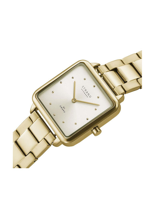 Strand by Obaku Watch with Gold Metal Bracelet