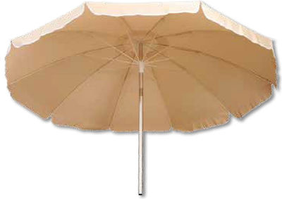 Beach Umbrella Diameter 2m Beige