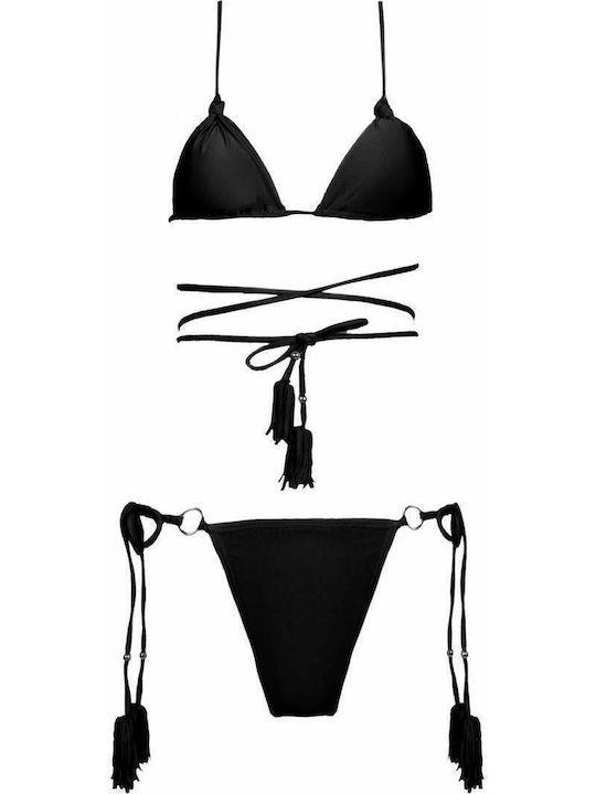Bikini-Set mit Verstärkung Schwarz