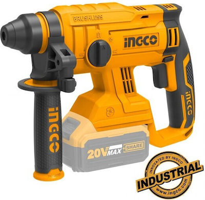 Ingco CRHLI2201 Κρουστικό Σκαπτικό Μπαταρίας Brushless 20V Solo με SDS Plus 1x Βελόνι & 2x Τρυπάνια