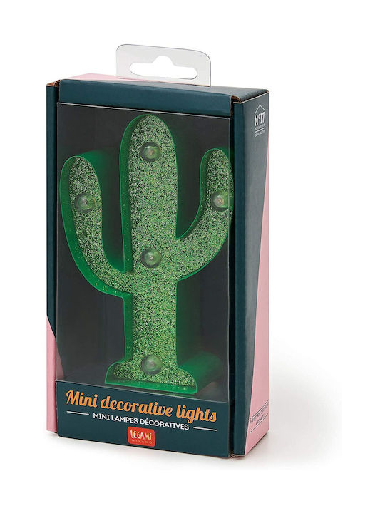 Legami Milano Decorative Lamp Cactus Neon Battery Green