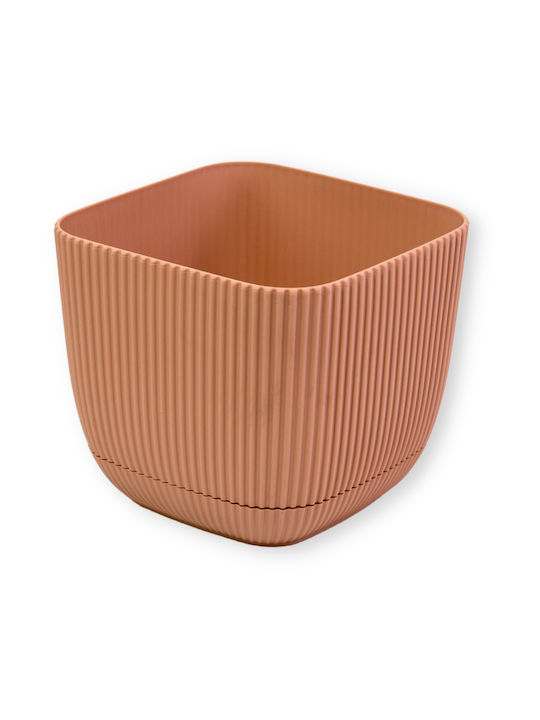 Viosarp Coral Γλάστρα Πλαστική Μπεζ 15x15x13εκ.
