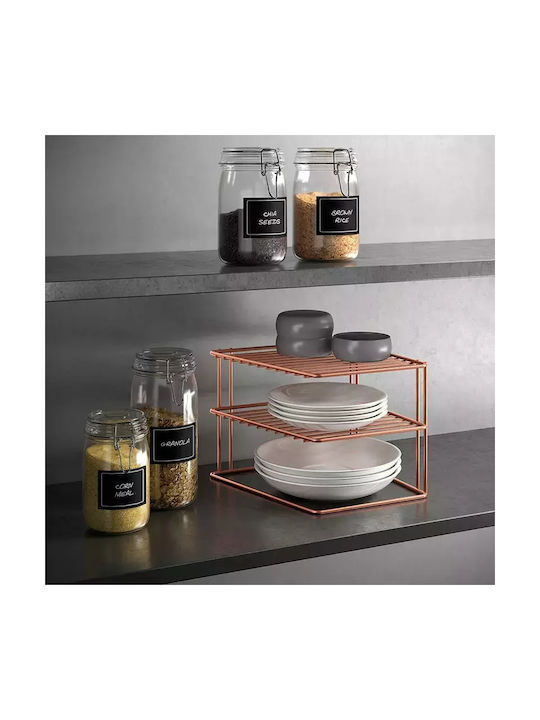 Metaltex Palio Kitchen Organizer Racks Metallic in Rose Gold Colour 19x25x19cm