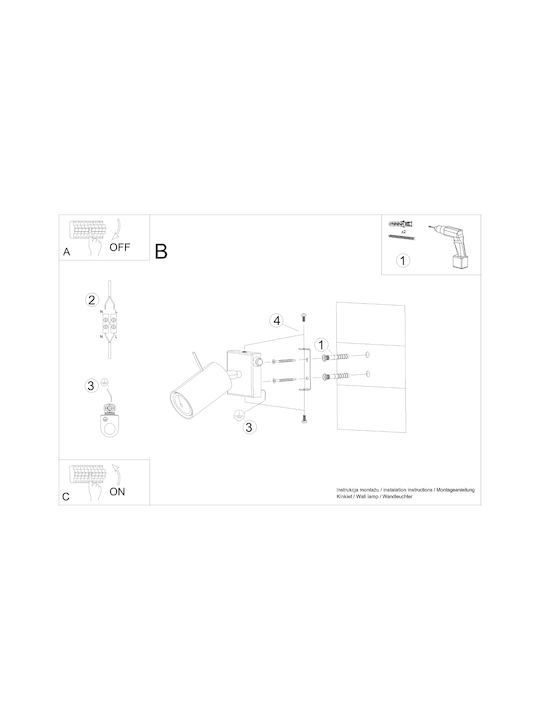 Sollux Ring Single Spot with Socket GU10 in White Color