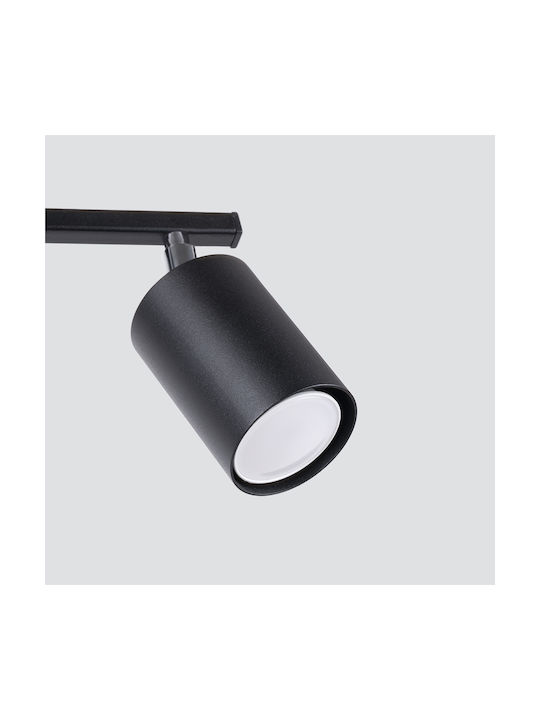 Sollux Double Spot with Socket GU10 in Black Color