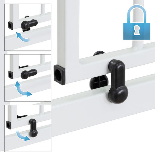 ECD Germany Security Door Simple Placement made of Metal in White Color 115εκ. 1pcs