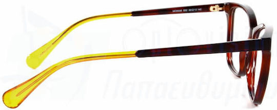 Max & Co Femei Plastic Rame Ochelari Fluture Maro MO5038 052