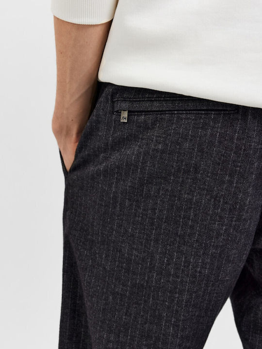 Slhslimtapered York Παντελόνι Chino Ελαστικό σε Slim Εφαρμογή Iron Gate