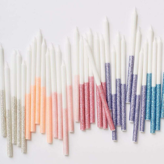 Meri Meri Birthday Candles Silver 16pcs 187036
