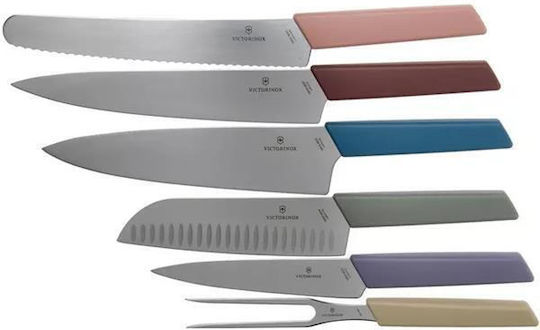 Victorinox Inox Cooking Utensil Set with Base Multicolour Swiss Modern Colored 6pcs