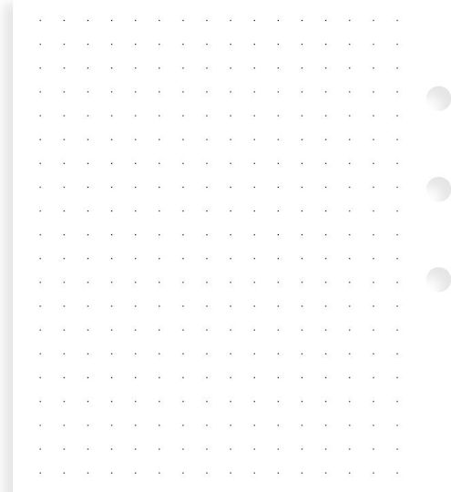 Filofax 30 Rezerve cu Puncte Alb