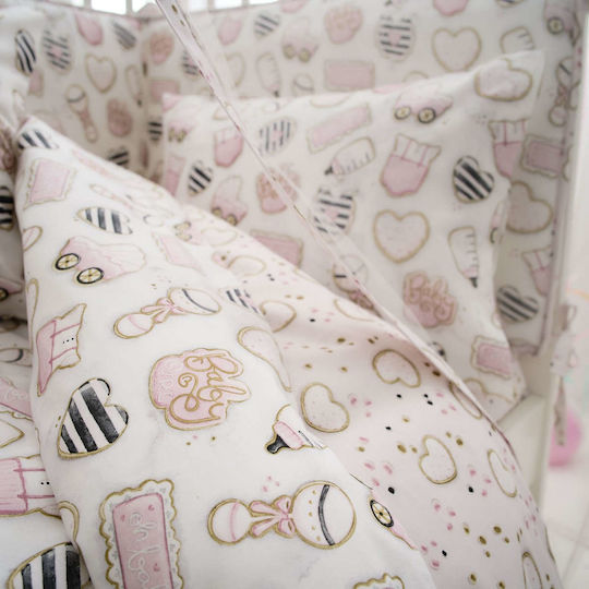 Vesta Home Πάπλωμα Κούνιας Ροζ 110x150cm