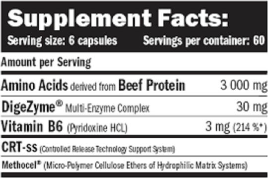 Amix Nutrition Beef Amino 500mg 198 Kapseln