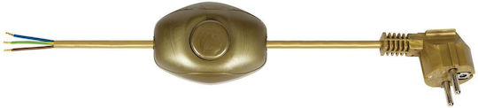 VK Lighting Καλώδιο Ρεύματος σε Χρυσό Χρώμα 4m