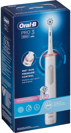 Oral-B Pro 3 3000 Електрическа Четка за Зъби с Таймер Бял