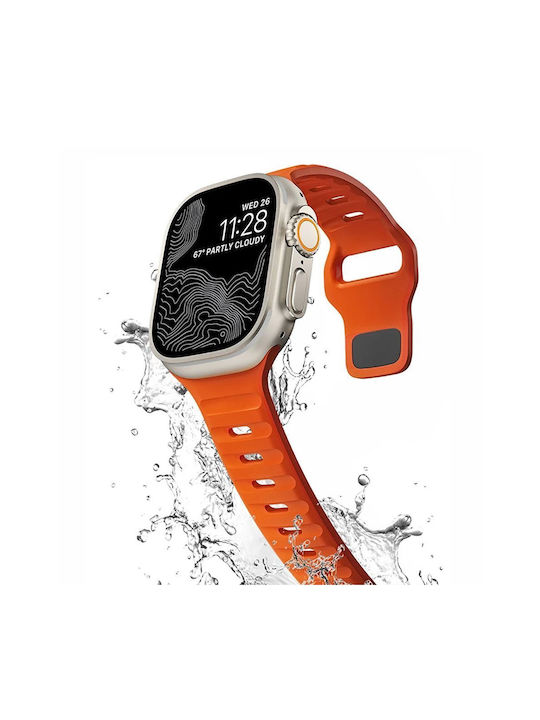 Tech-Protect Iconband Line Armband Silikon Orange (Apple Watch 4/5/6/7/8/9/SE 38/40/41mm)