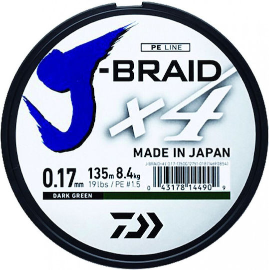 Daiwa J-Braid Fischereifaden 135m / 0.21mm / 2.6kg