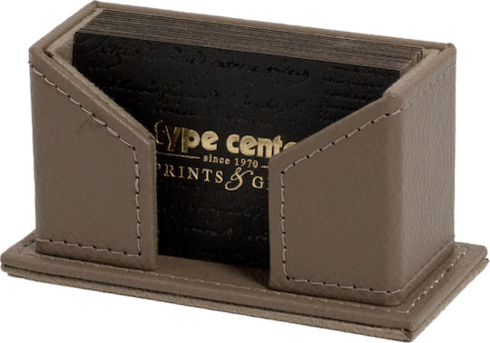 Leather Card Stand in Beige Color 9.8x5.5x4cm 1 Piece