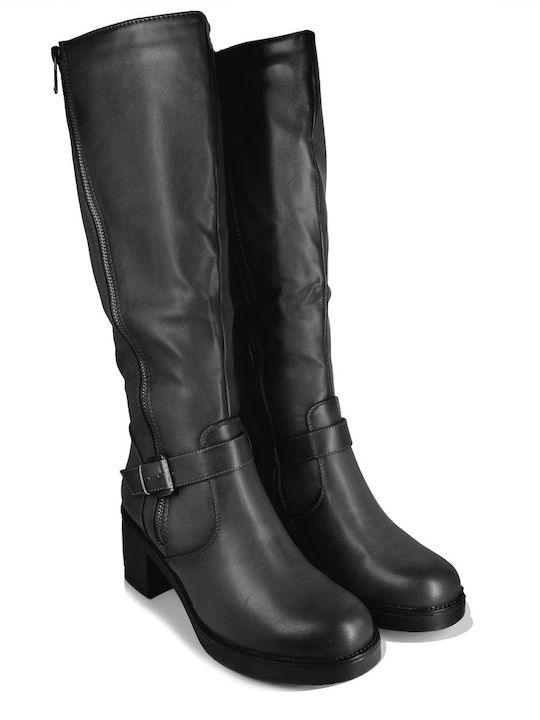 Malesa Women's Boots with Zipper Black